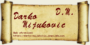 Darko Mijuković vizit kartica